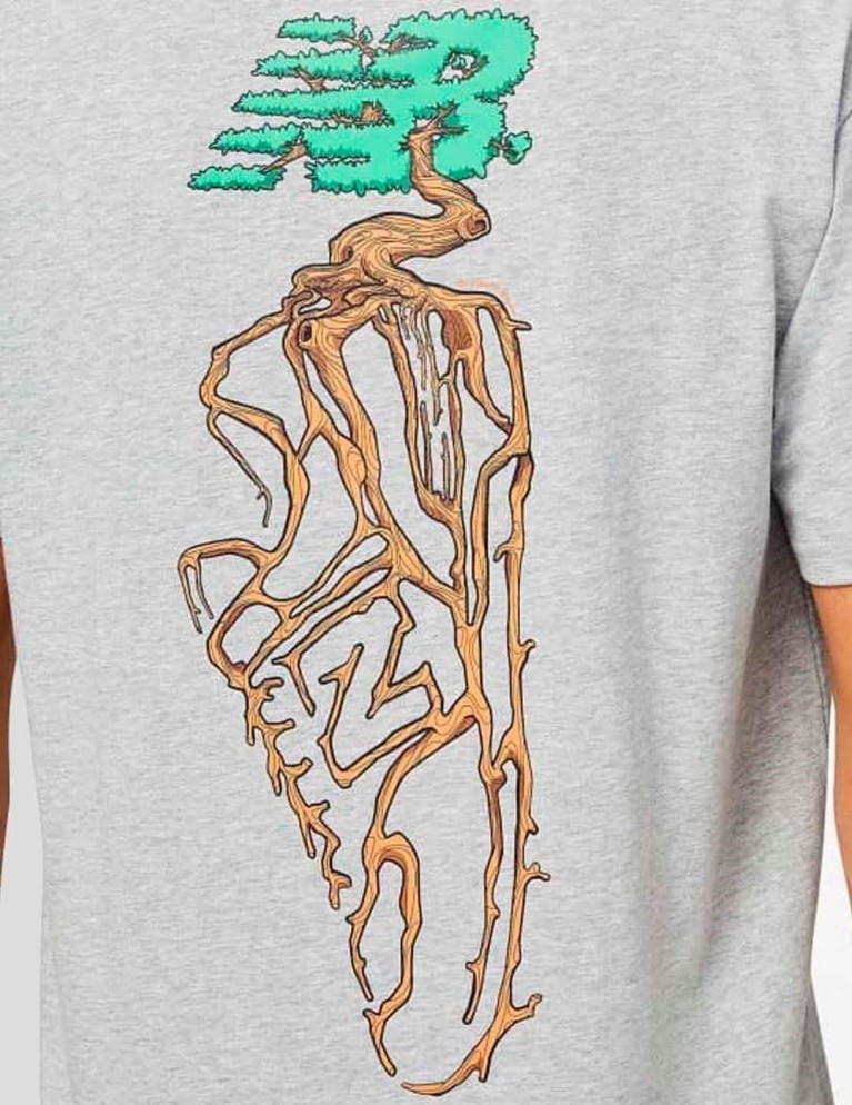 T-shirt NEW BALANCE estentials roots tee athletic grey